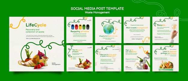 Waste management social media post template