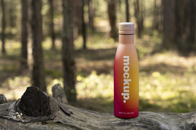 Water Drop Bottle Mockup