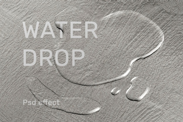 Free PSD water drop texture psd effect, easy overlay add-on