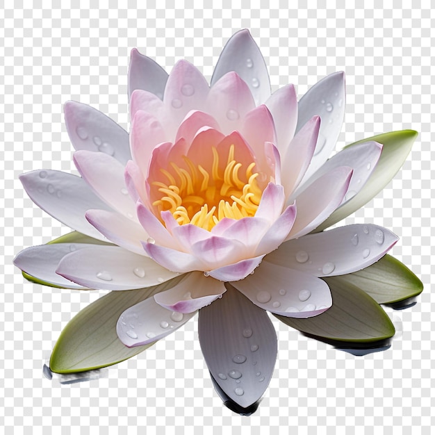 Free PSD water lily flower isolated on transparent background