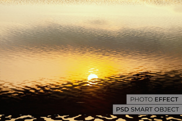 PSD gratuito effetto fotografico riflessi d'acqua