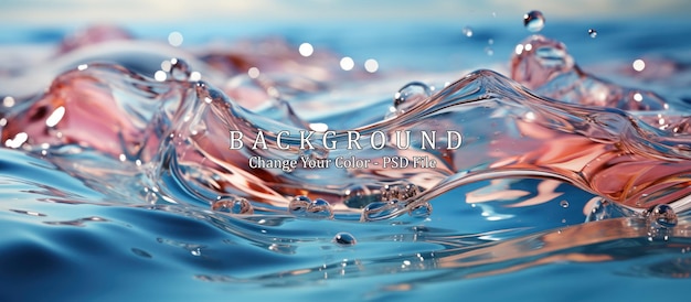 Free PSD water splash with ripples and waves