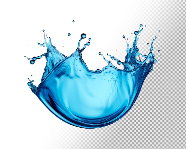 Free PSD water splashing on transparent background