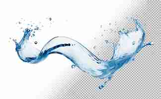 Free PSD water splashing over transparent background