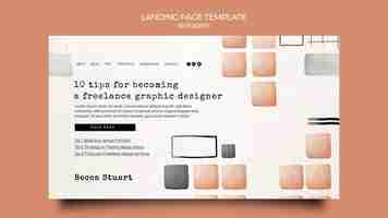 Free PSD watercolor business landing page template