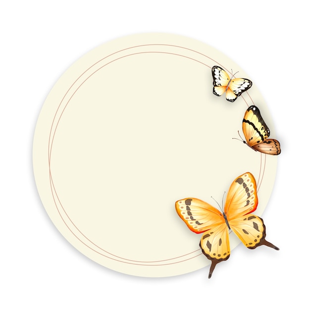 Бесплатный PSD Иллюстрация акварели бабочки