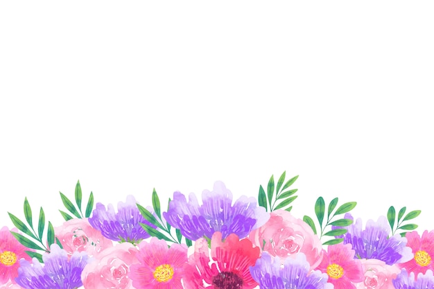 수채화 꽃 일러스트레이션