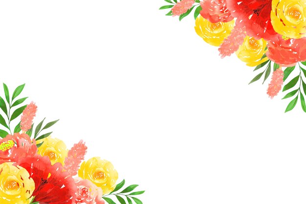 水彩花的插圖