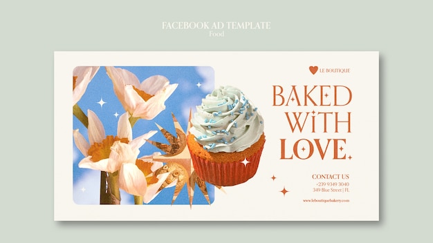 Free PSD watercolor food template design