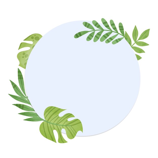 watercolor leaves  isolated