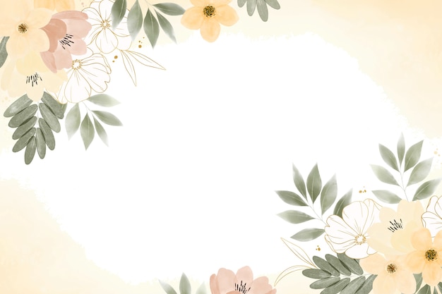 Watercolor wedding border design