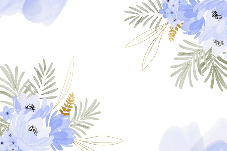 Free PSD watercolor wedding border design
