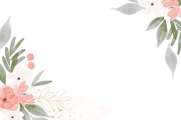 Free PSD watercolor wedding border design