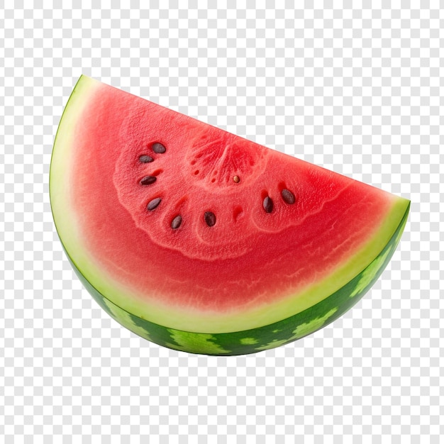 Watermelon fruit isolated on transparent background