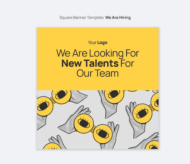 We are hiring banner template