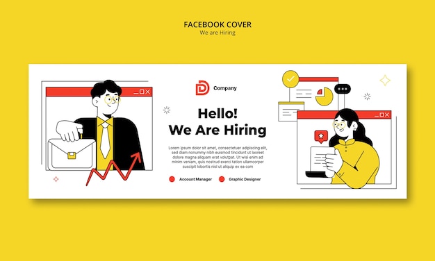 Free PSD we are hiring facebook cover