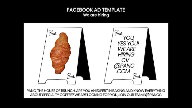 Free PSD we are hiring facebook template