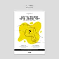 Free PSD we are hiring flyer template