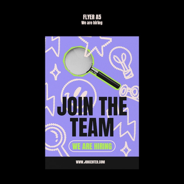 Free PSD we are hiring flyer template