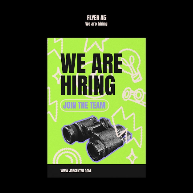 Free PSD we are hiring flyer template