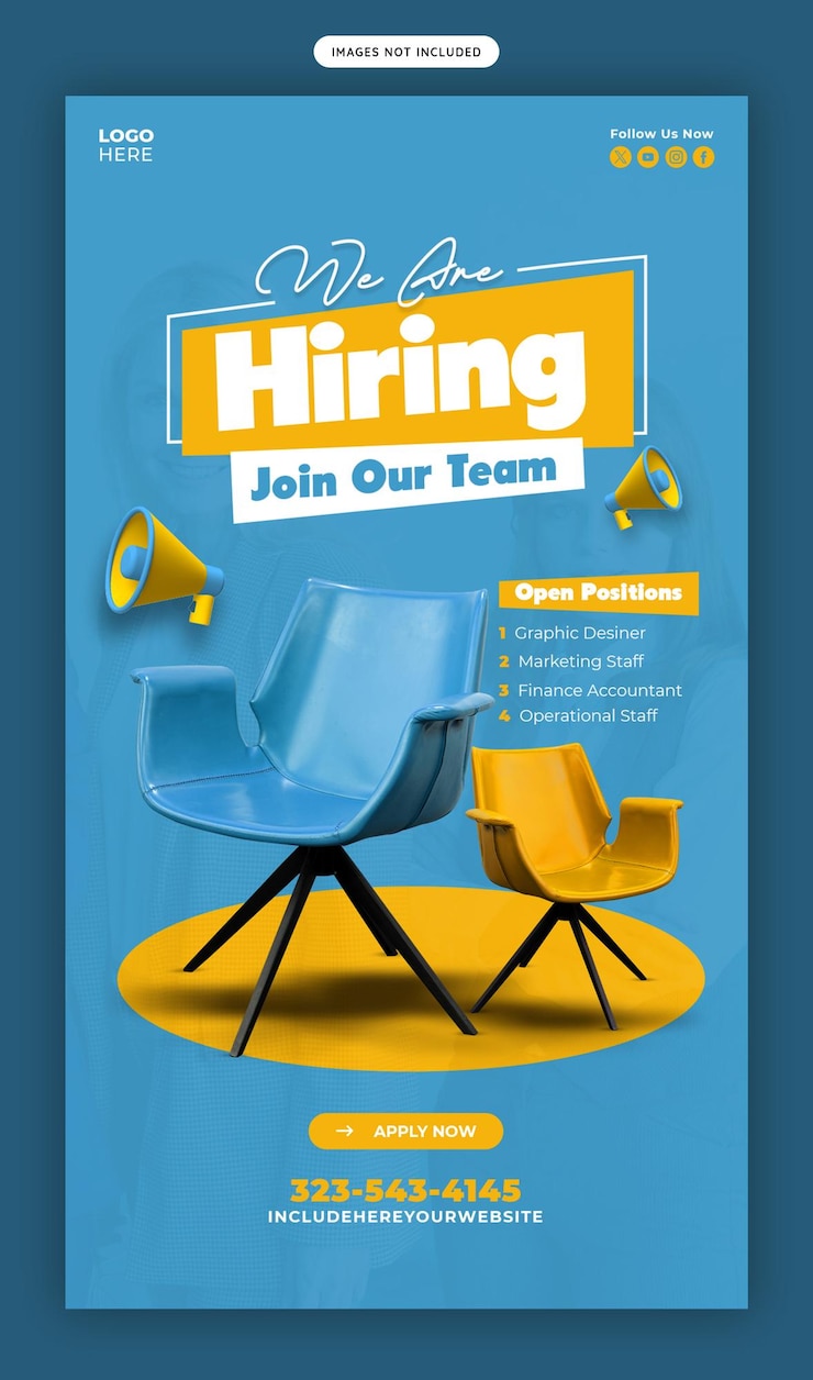 Free PSD we are hiring job vacancy facebook and instagram story post template