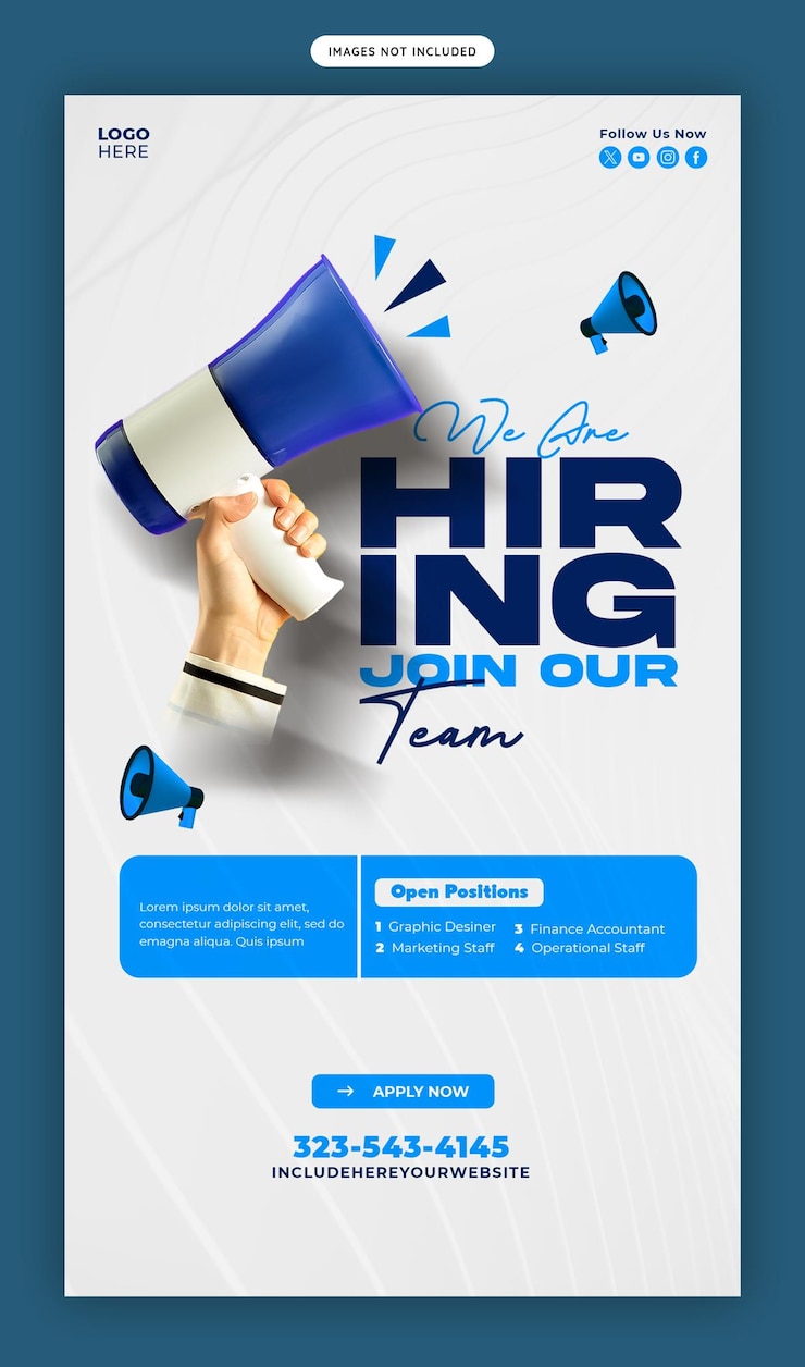 Free PSD we are hiring job vacancy facebook and instagram story post template