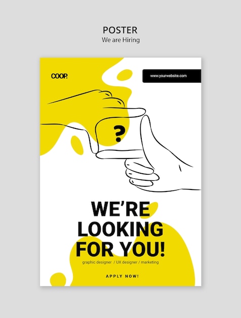 We are hiring poster template