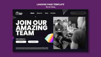 Free PSD we are hiring template design