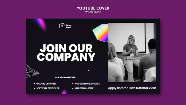 Free PSD we are hiring template design