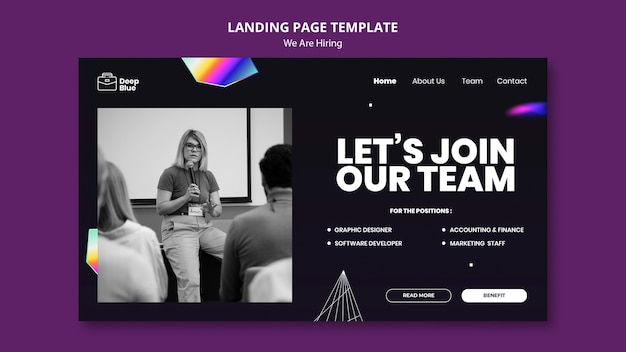 Free PSD we are hiring template design