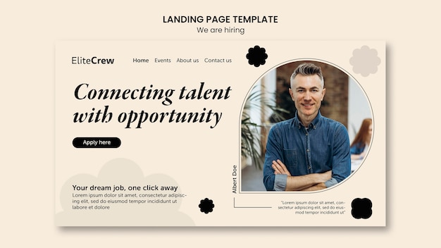 Free PSD we are hiring template design