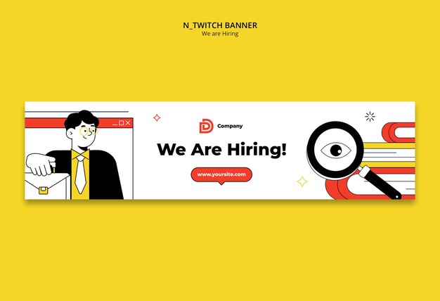 We are hiring twitch banner