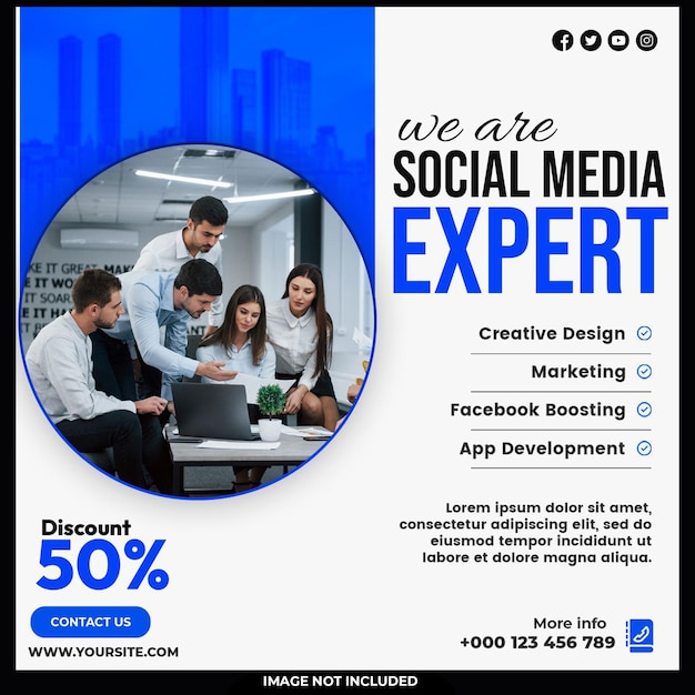 We are social media marketing expert social media post template design