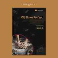 Free PSD we bake for you flyer template