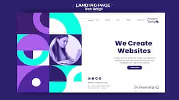 Free PSD we create websites landing page template