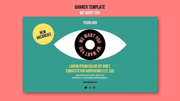 We want you banner template