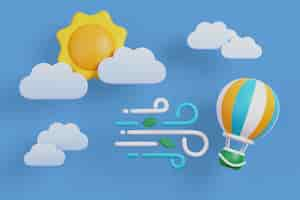 Free PSD weather background with clouds