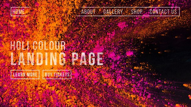 Web banner template for holi festival