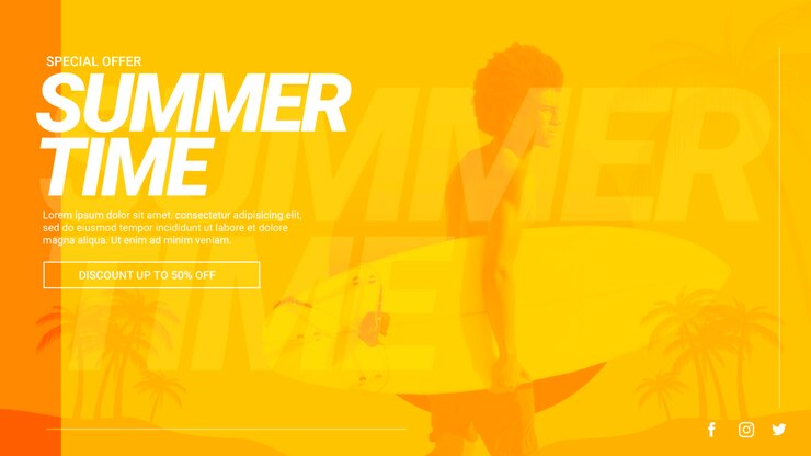 無料PSD 夏のコンセプトを持つwebバナーのテンプレート