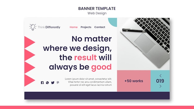 Web design concept banner template