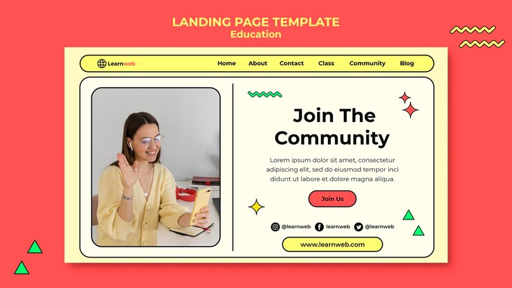 Free PSD web design workshop landing page