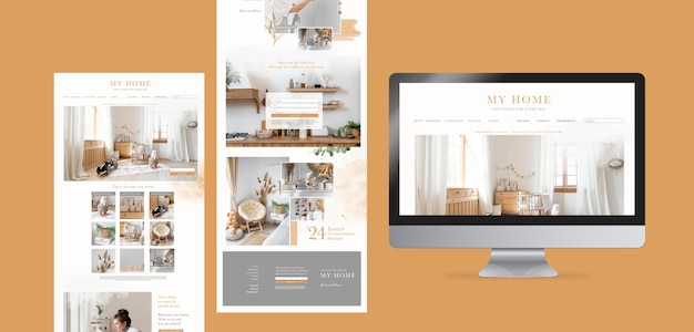 Web page template for home furniture online shop