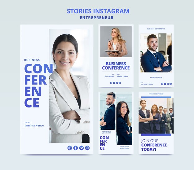 Web template for business instagram stories