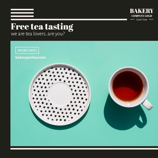 Free PSD web template for tea business concept