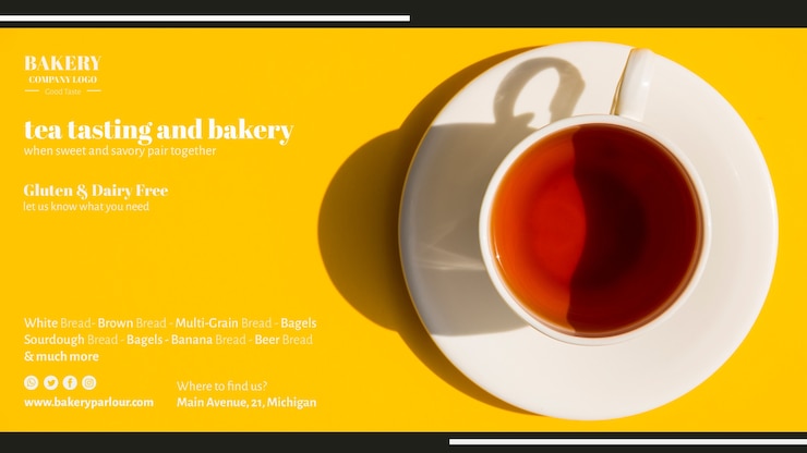 Free PSD web template for tea business