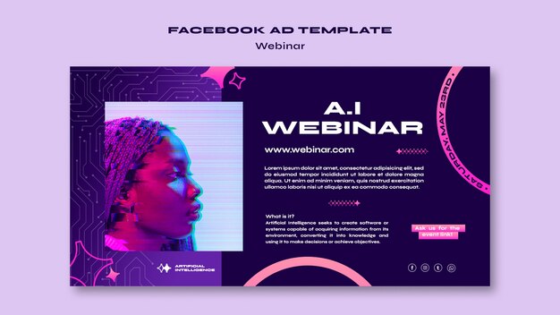 Webinar concept facebook template