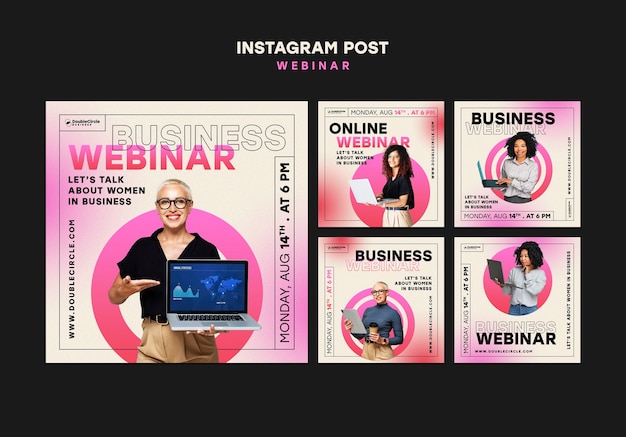 PSD gratuito post di instagram della conferenza webinar