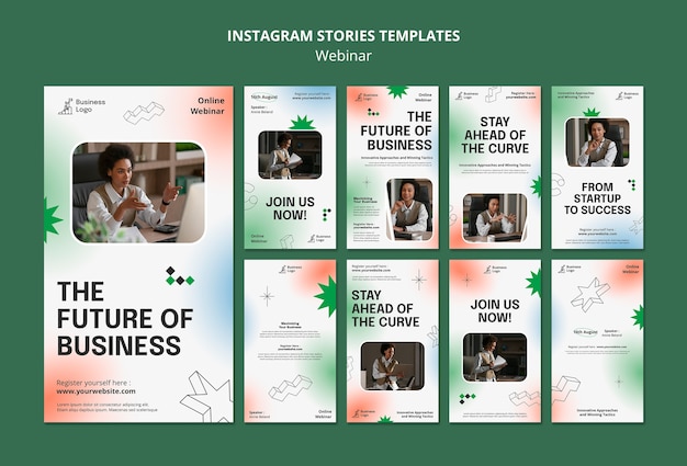 Webinar Conference Instagram Stories – Free PSD Template for Download