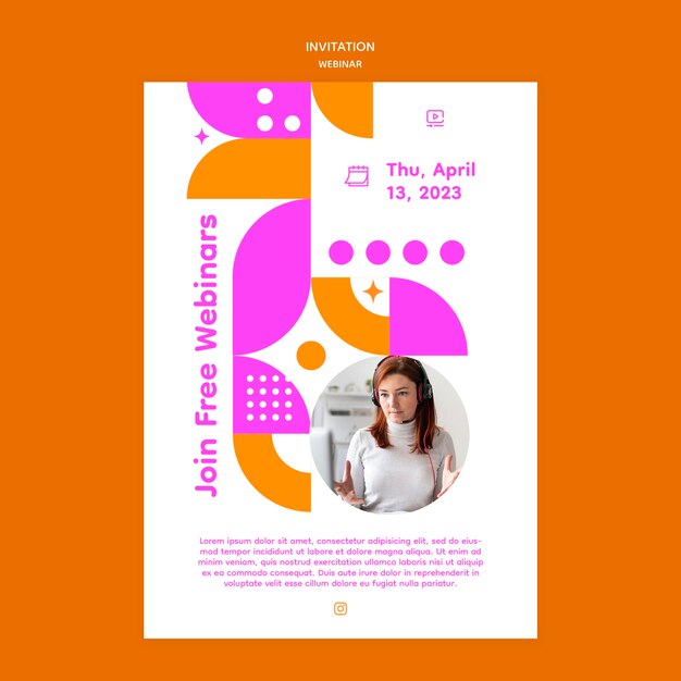 웨비나 컨퍼런스 초대장 템플릿