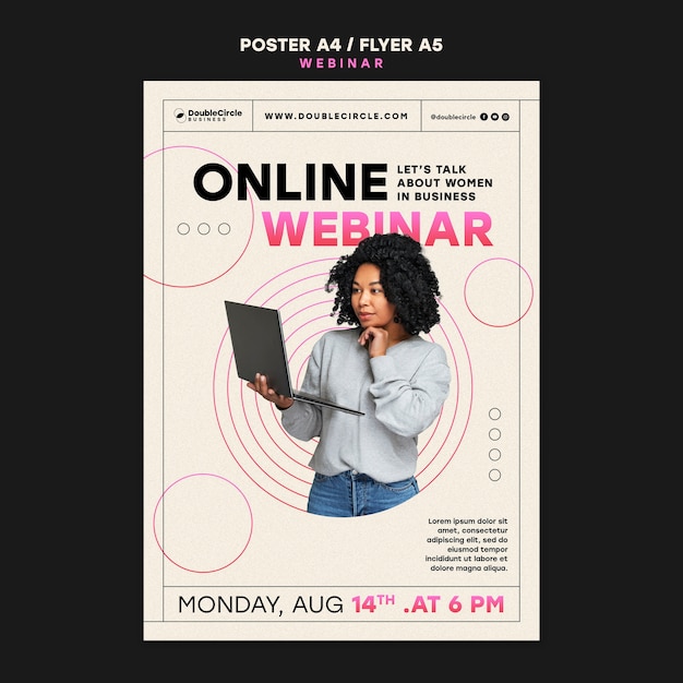 Webinar conference poster template